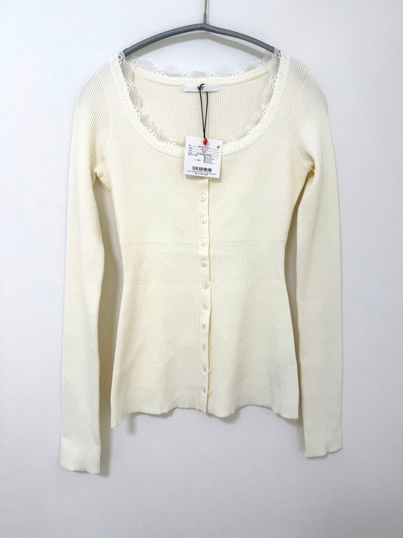 新品 SLY LACE DOCKING FRONT BUTTON トップス
