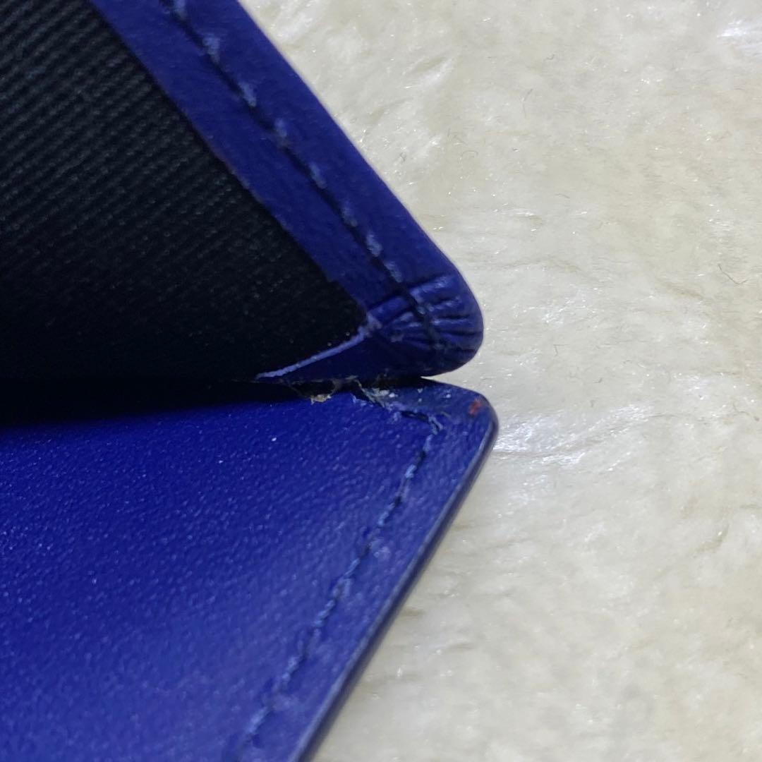 未使用保管品✨ポールスミスミニ財布カードケース青レザーミニクーパー箱&保存袋付き