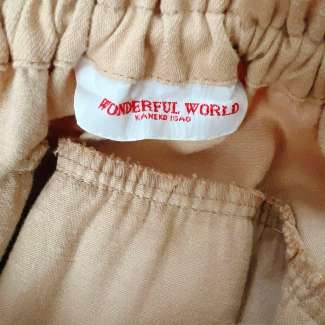 WONDERFUL WORLD　ティアードロングスカート　ベージュ　カネコイサオ