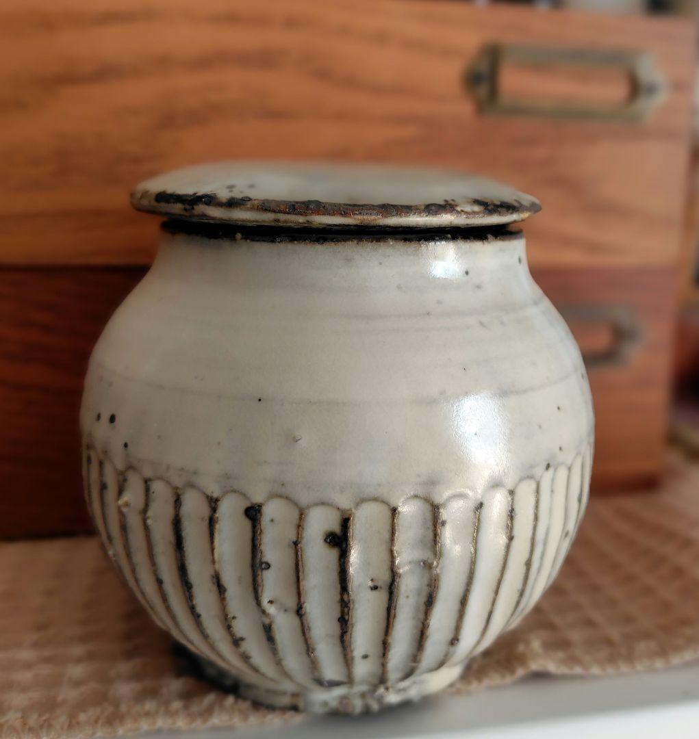 新品　粉引　塩壺　大　加藤祥孝さん