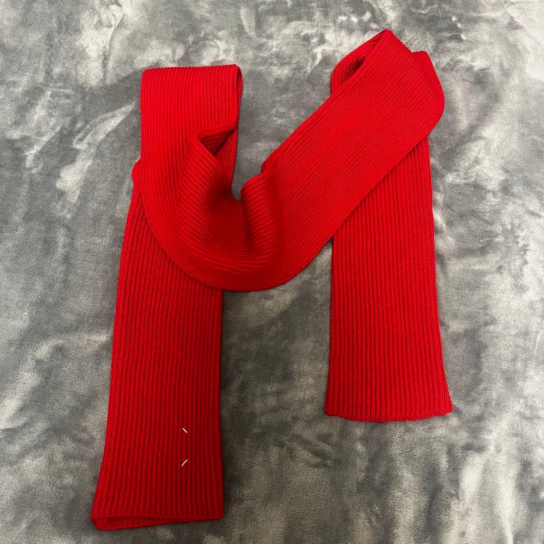 11AW Maison Margiela muffler red ④着画あり