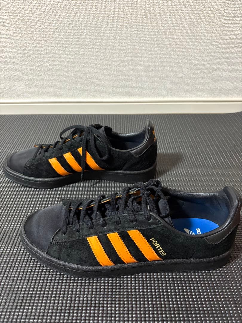 ポーター アディダス オリジナルス キャンパス ブラック オレンジ 26.5