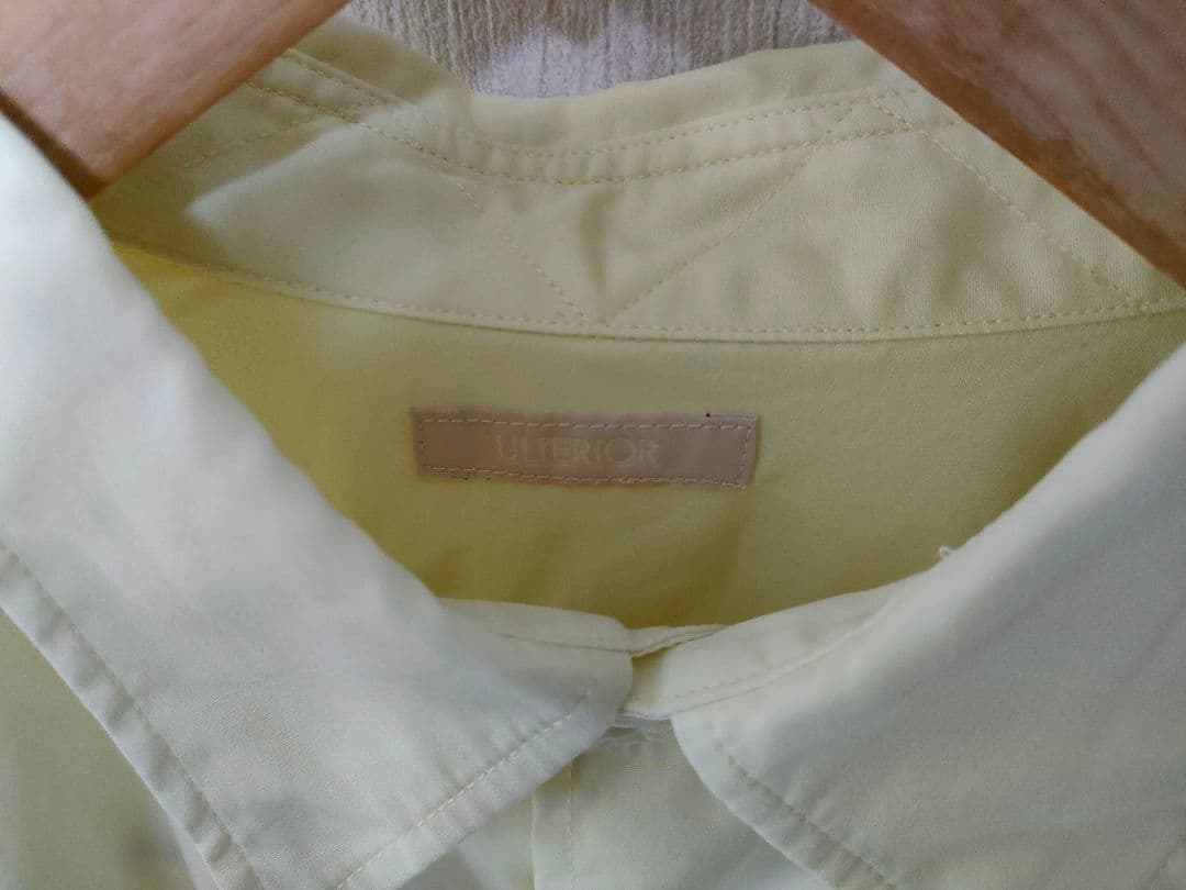 ulterior overlaid shirt イエロー 黄色