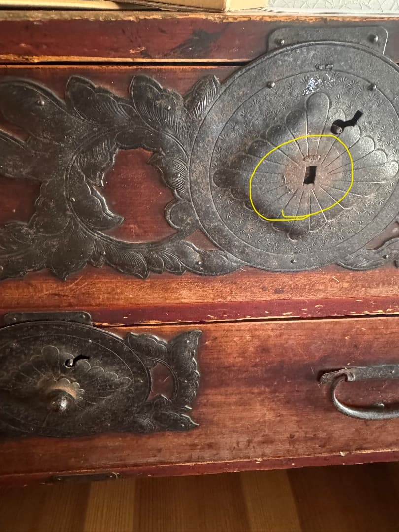 仙台箪笥　和箪笥　鍵付き　アンティーク　古道具　モダン家具　キャビネット