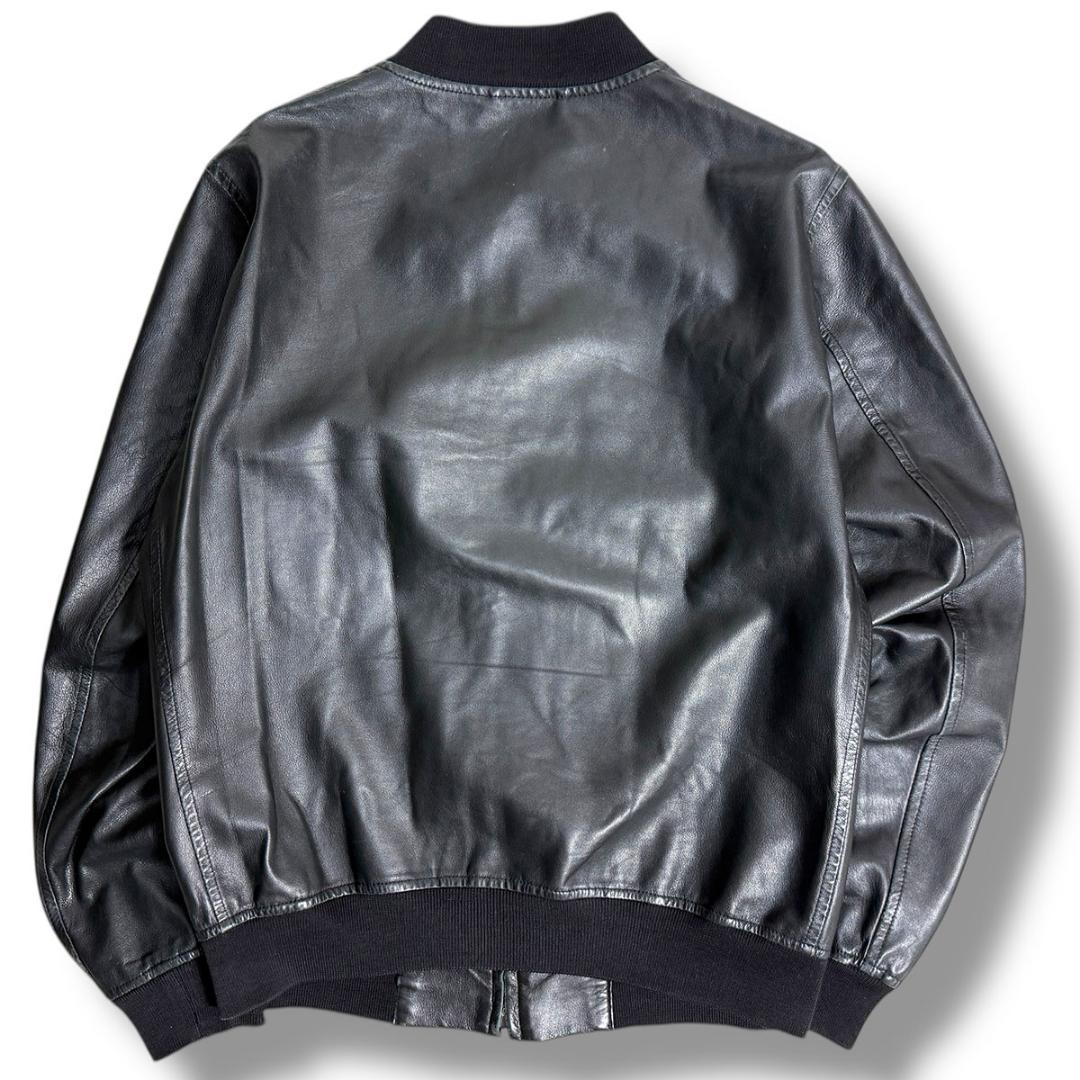 J6248 美品 ヴァルスター ラムレザーブルゾン ブラック 46