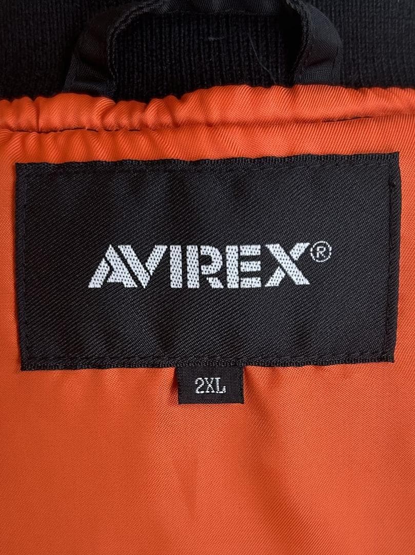 【完売入手困難/2XL/BLACK】AVIREX 背面ロゴ ジャンパー