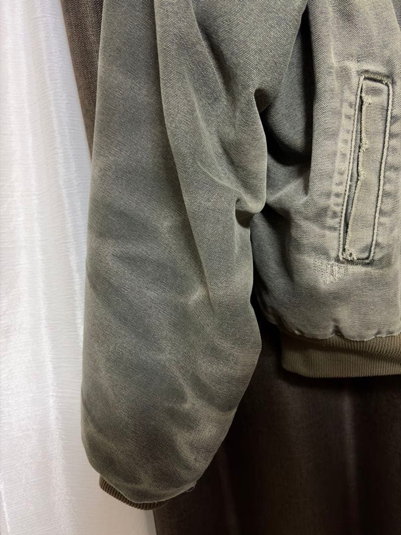 carhartt サンタフェジャケット　モスグリーン　フェード　ボロ　ハチノス