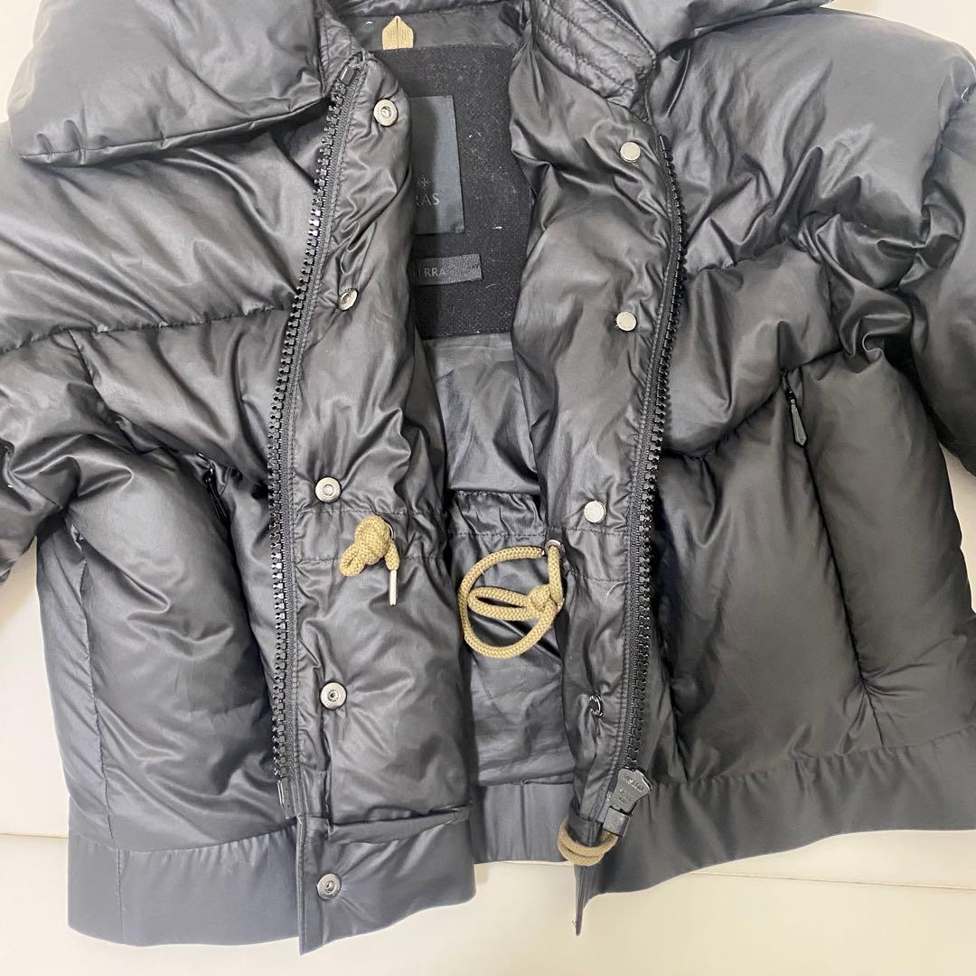 美品　タトラス　ダウンジャケット　2way ショート丈　ドローコード　黒　01