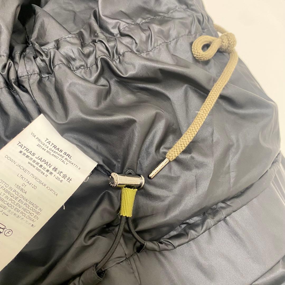 美品　タトラス　ダウンジャケット　2way ショート丈　ドローコード　黒　01