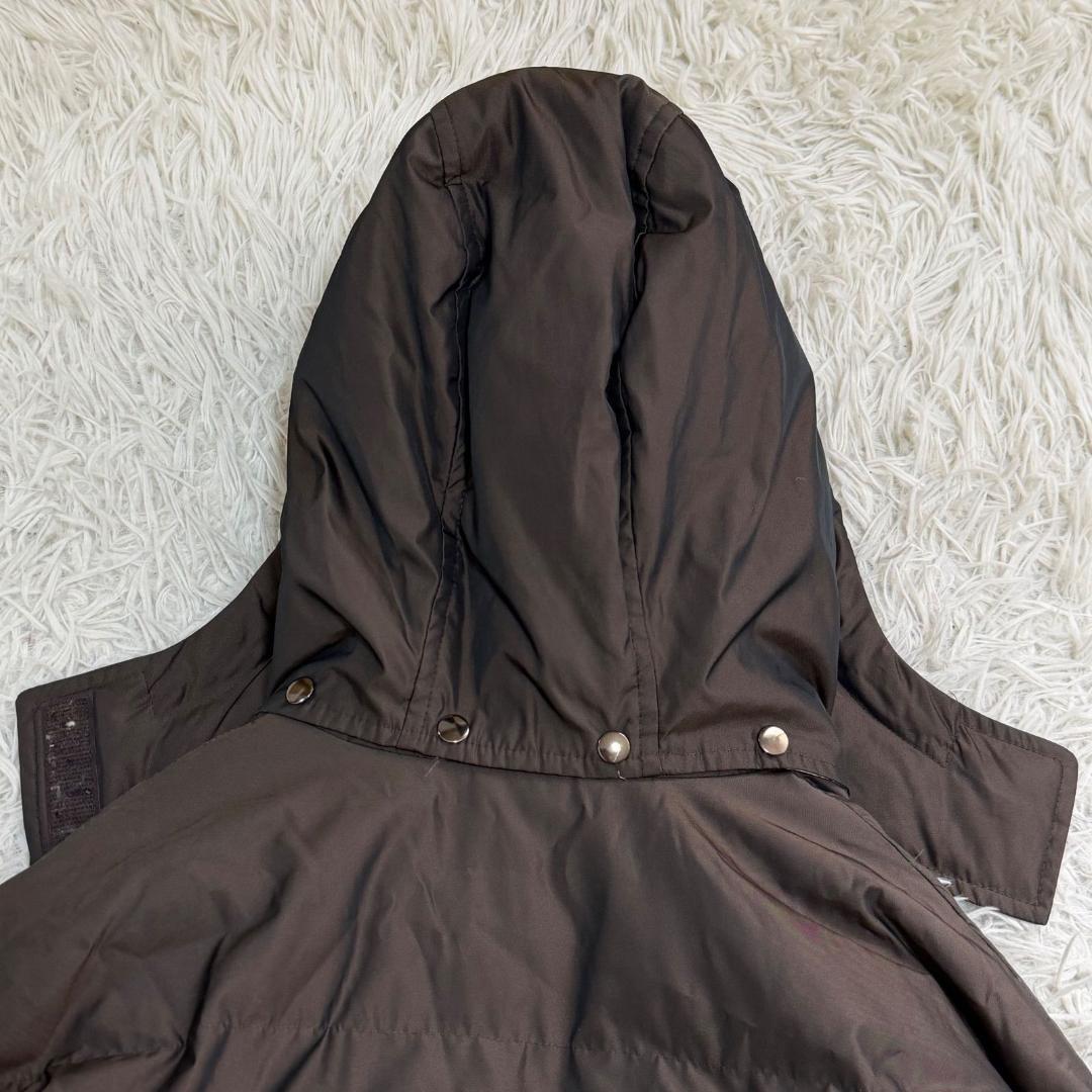 17130✨バーバリー 9 M ロングダウンジャケット ノバチェック 光沢