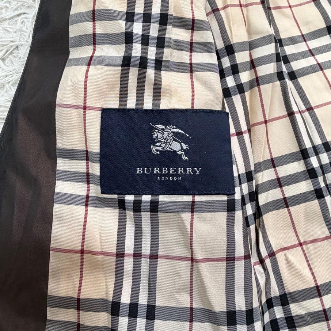 17130✨バーバリー 9 M ロングダウンジャケット ノバチェック 光沢