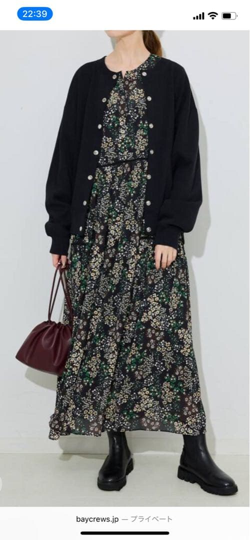 新品　スローブイエナ　花柄ワンピース