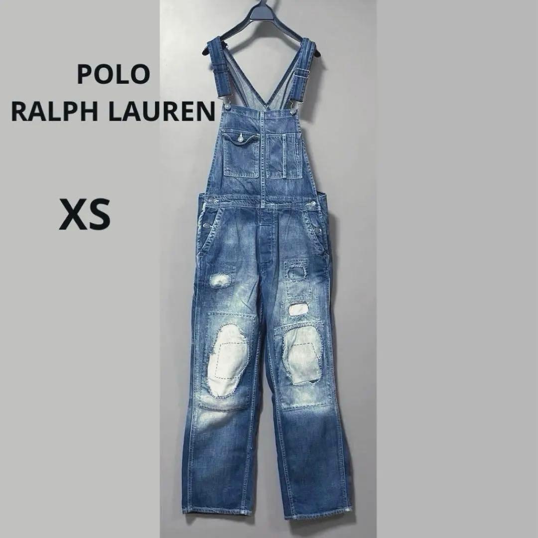 ポロラルフローレン　サロペット　デニムオーバーオール ダメージ加工　XS
