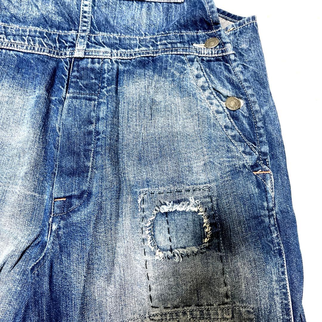 ポロラルフローレン　サロペット　デニムオーバーオール ダメージ加工　XS