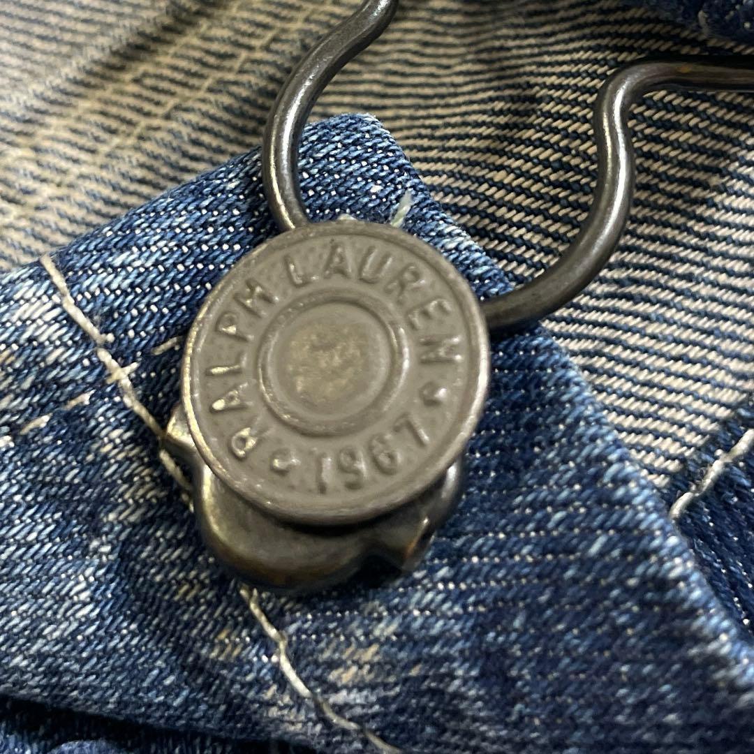 ポロラルフローレン　サロペット　デニムオーバーオール ダメージ加工　XS