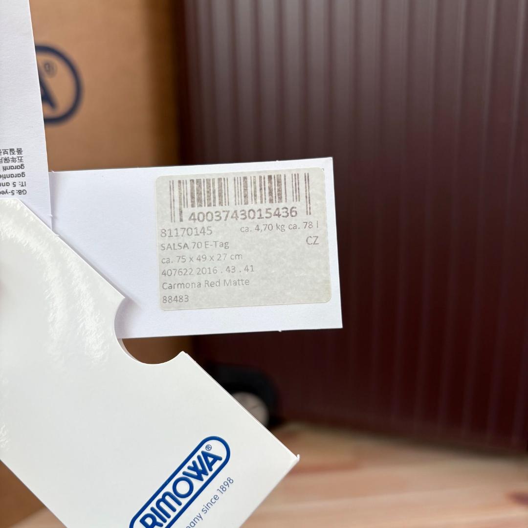 美品　RIMOWA SALSA E-TAG CABIN 78L　キャリーケース
