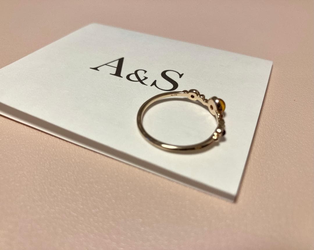 よろしくお願いします★ agete リング 11号 アンバー アメジスト