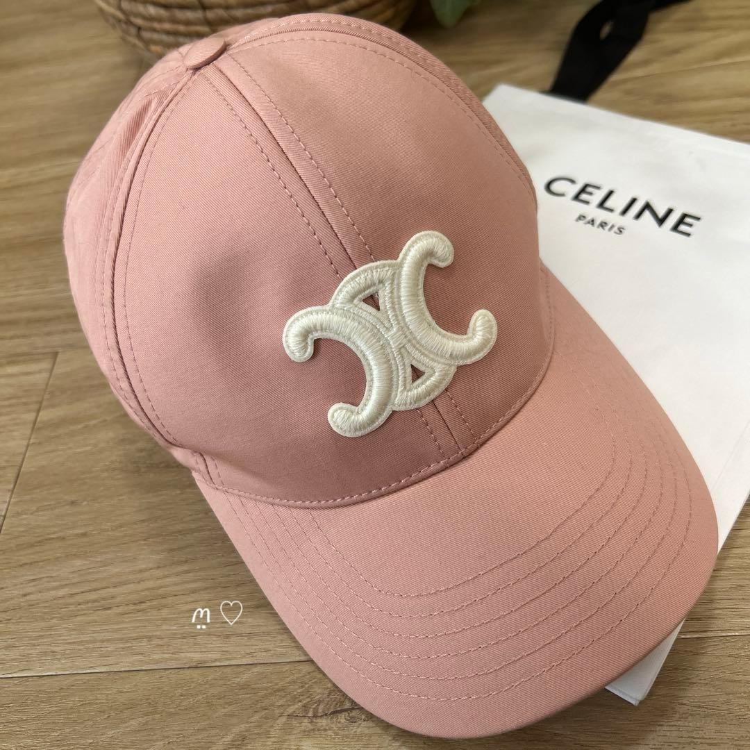 CELINE　セリーヌ トリオンフベースボールキャップ　L　ヴィンテージピンク
