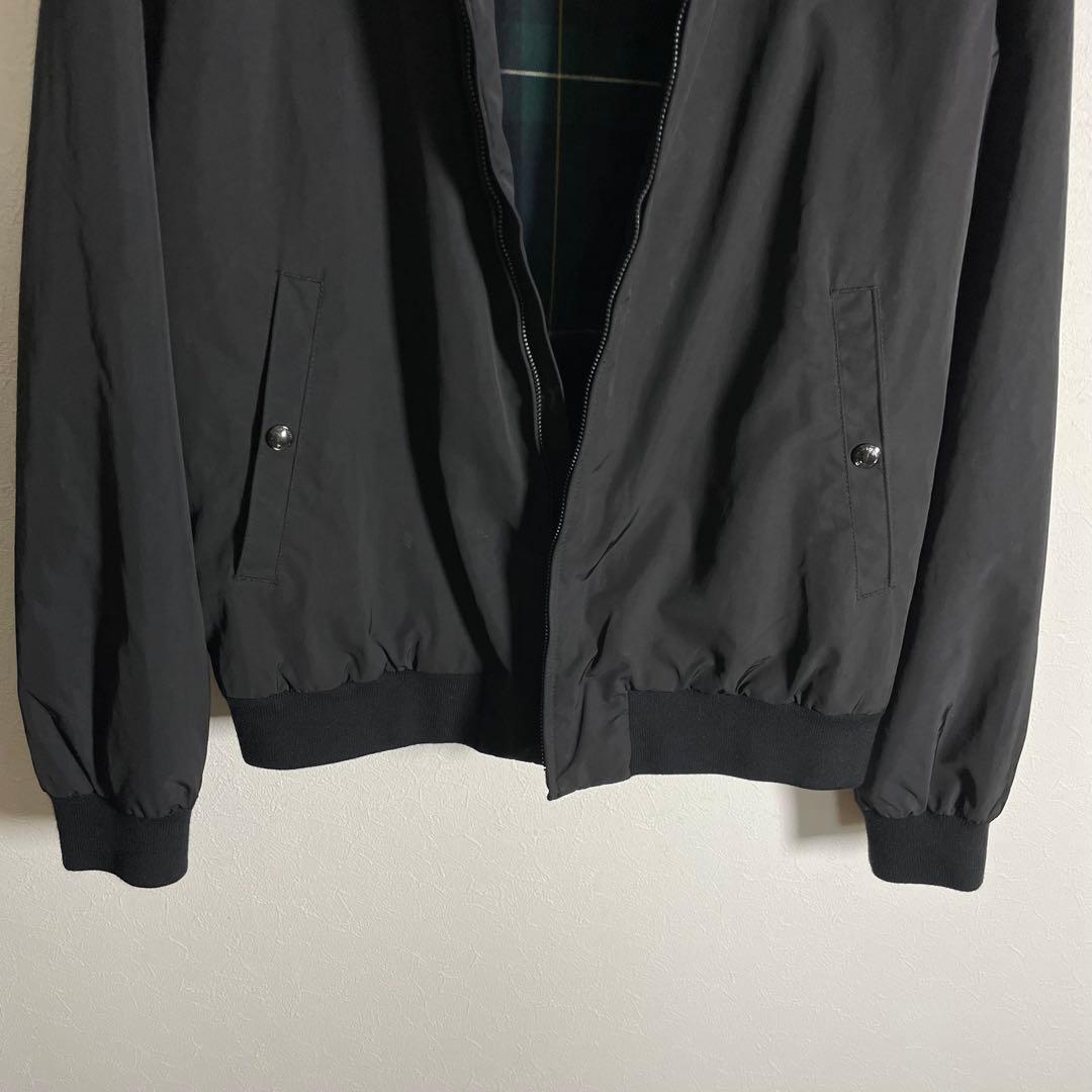 【良品】ポロラルフローレン スイングトップ 裏地チェック ポニー刺繍ロゴ 黒 M