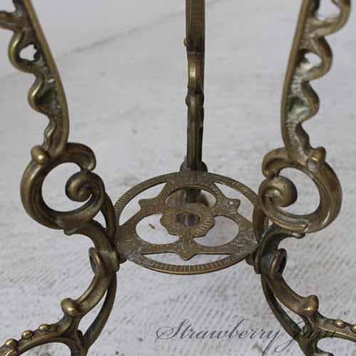 L2804-705 フランスアンティーク スタンド 花台 プランター 真鍮 お花