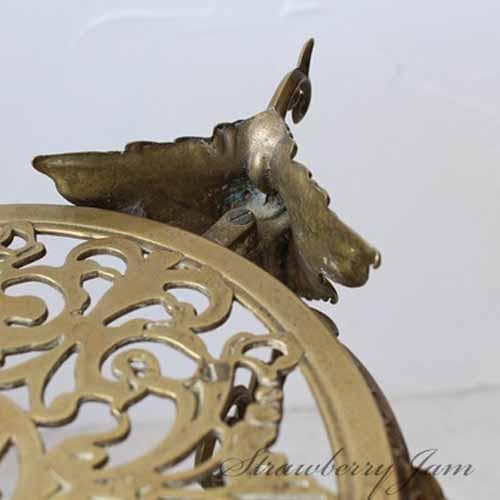 L2804-705 フランスアンティーク スタンド 花台 プランター 真鍮 お花