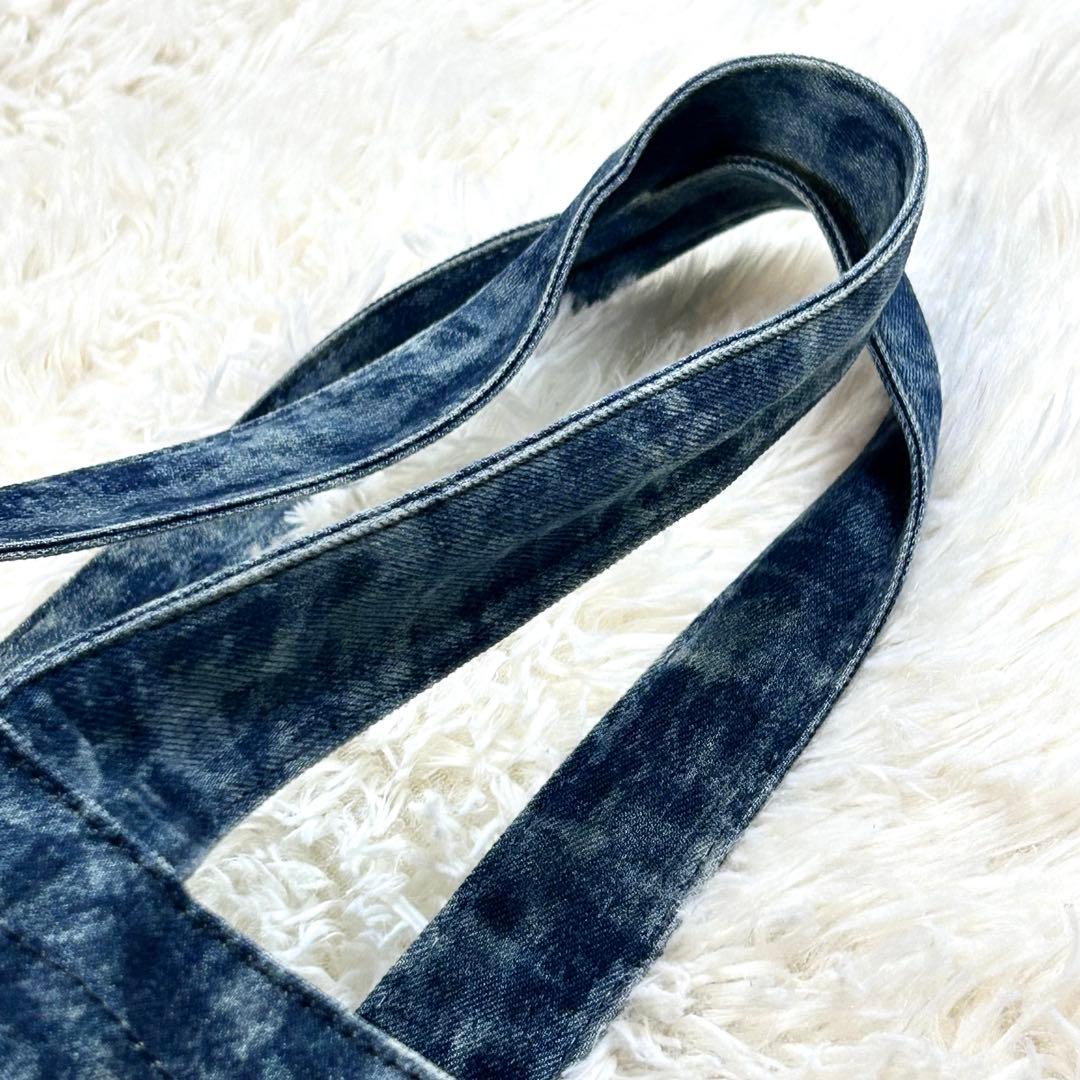 美品 ディーゼル デニムトートバッグ 大きい 肩掛け ケミカルウォッシュ 鞄