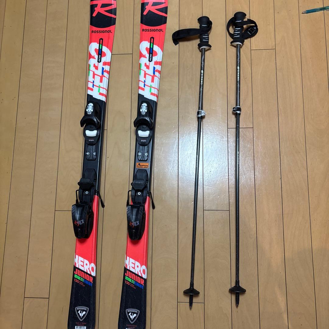 おまけつき！Rossignol Heroレーシングスキージュニア 130cm