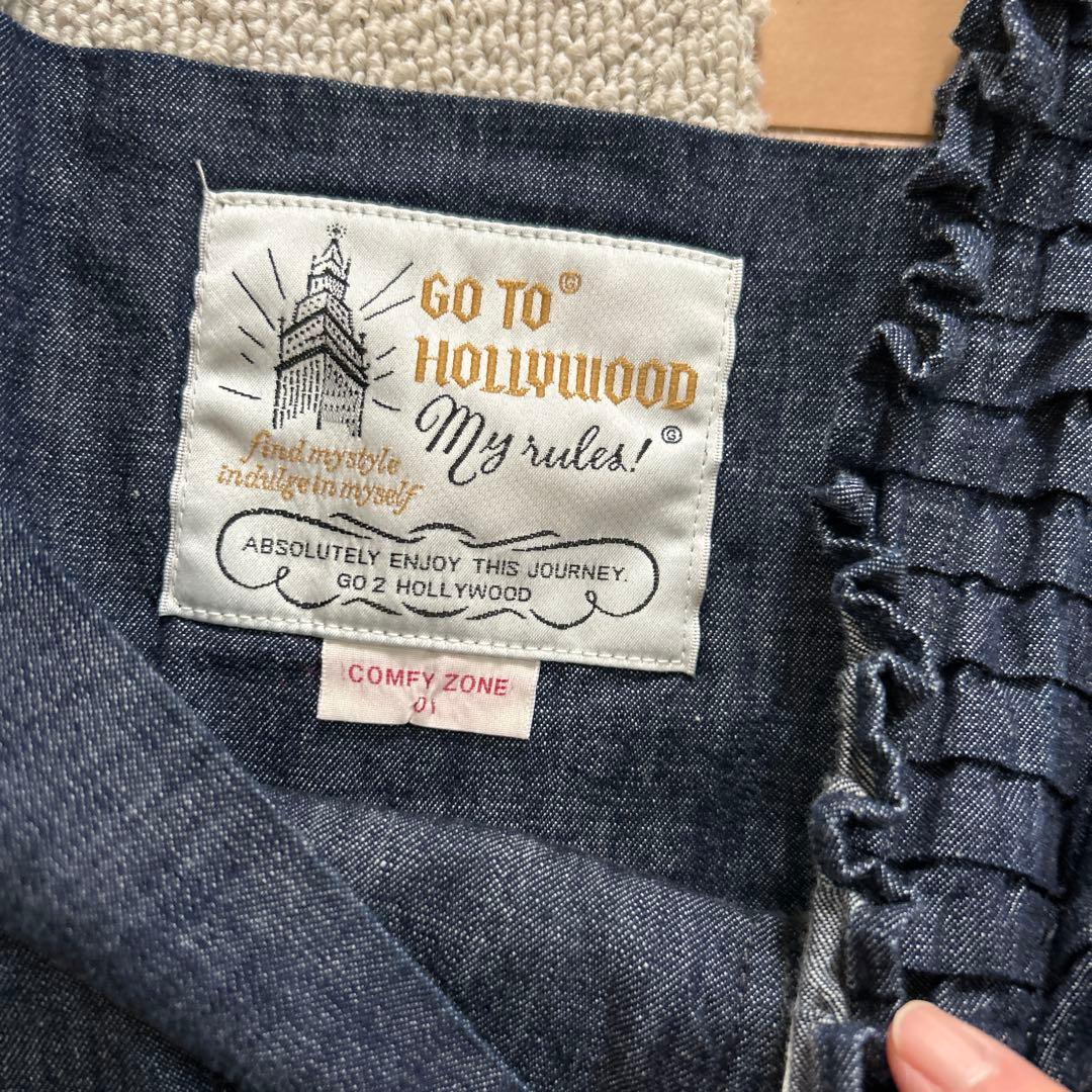 GO TO HOLLYWOOD デニムオーバーオール インディゴ 01