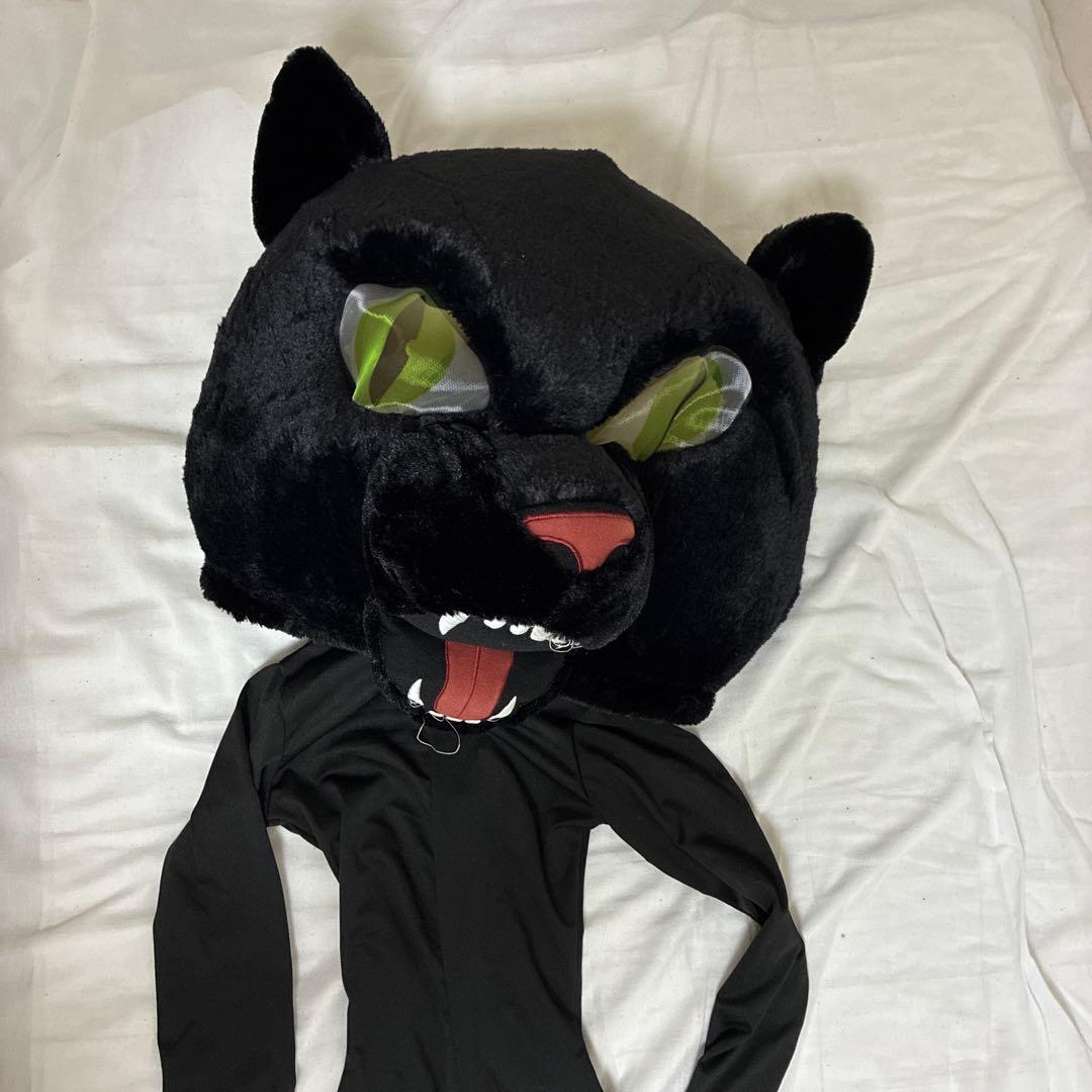 絶対ウケる(^^) 黒ねこ　巨大マスク