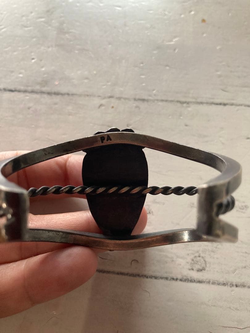 OLDナバホ族ターコイズバングル刻印PA