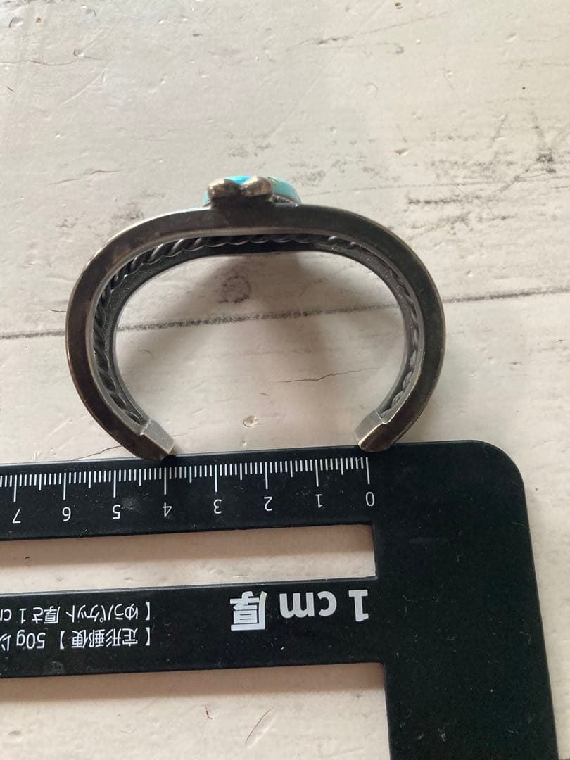 OLDナバホ族ターコイズバングル刻印PA