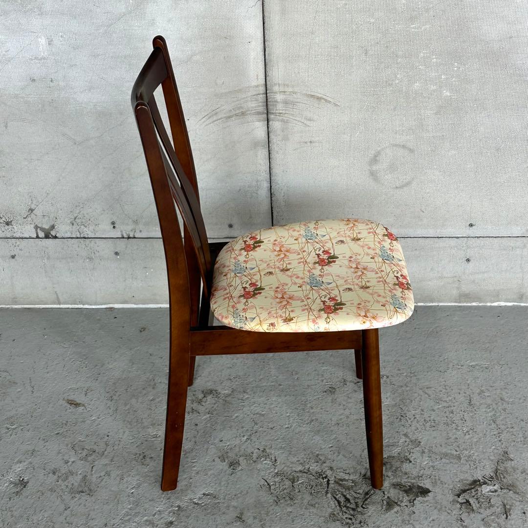 ✿80s✿ コイズミ ダイニングチェア 花柄座面木製 昭和レトロ ヴィンテージ