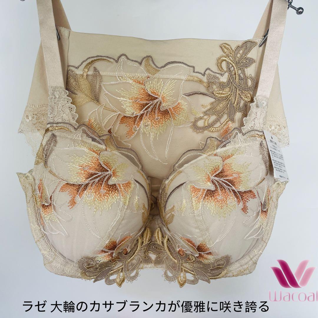 ワコール／ラゼ 大輪のカサブランカが優雅に咲き誇るブラジャーショーツE85-LL