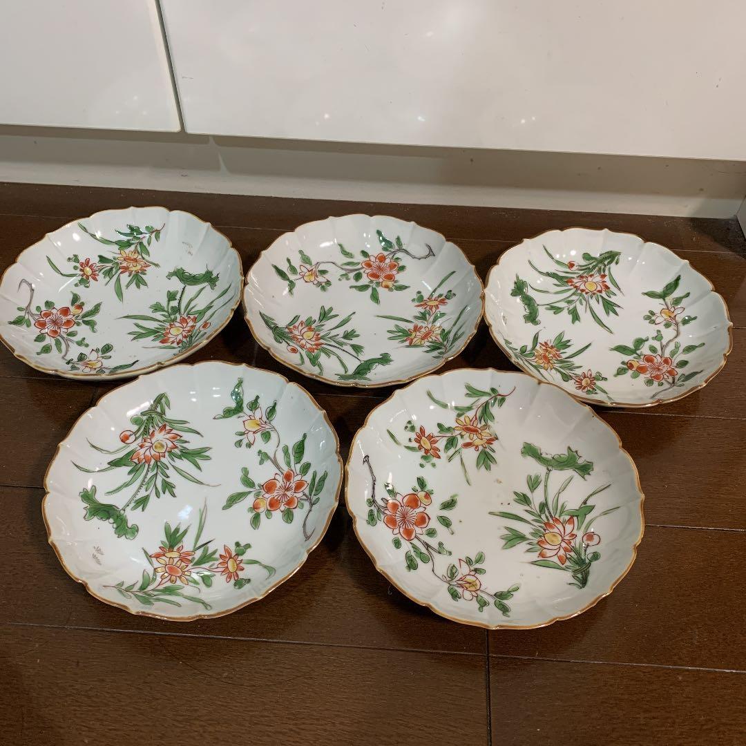 南京赤絵皿5枚 唐物