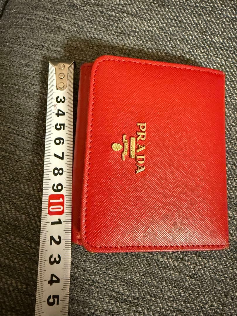 PRADA サフィアーノレザー 3つ折り財布 レッド