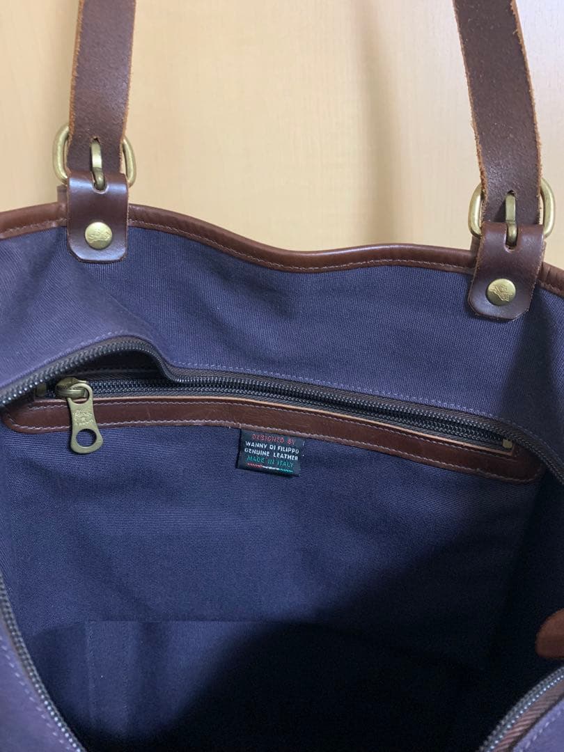 【IL BISONTE】トートバッグ／キャンバス／パープル系／イルビゾンテ