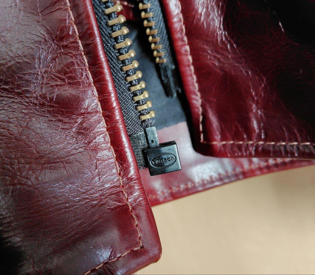 ☆希少サイズ32☆vansonシングルライダースジャケット オクタゴン