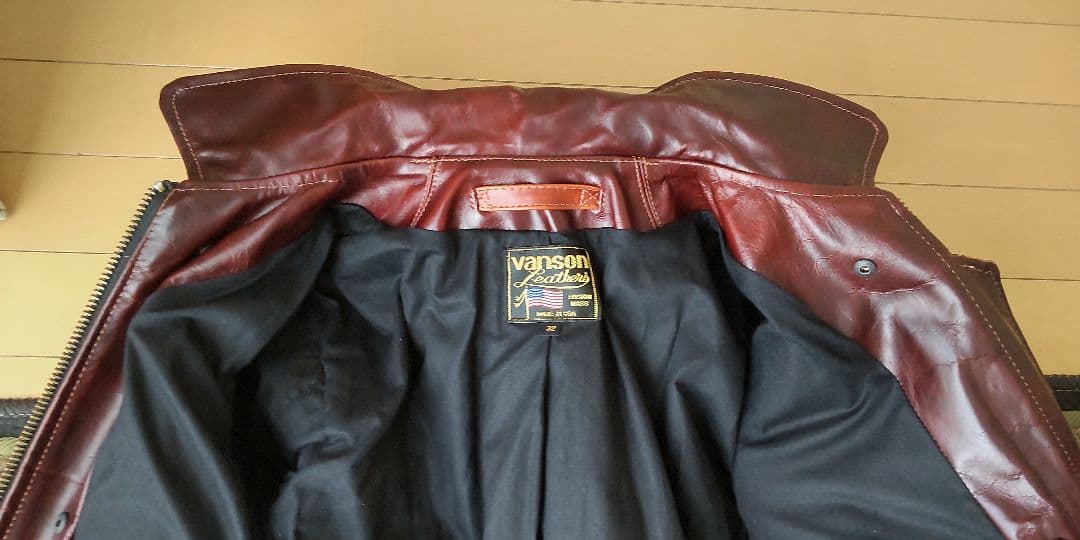 ☆希少サイズ32☆vansonシングルライダースジャケット オクタゴン