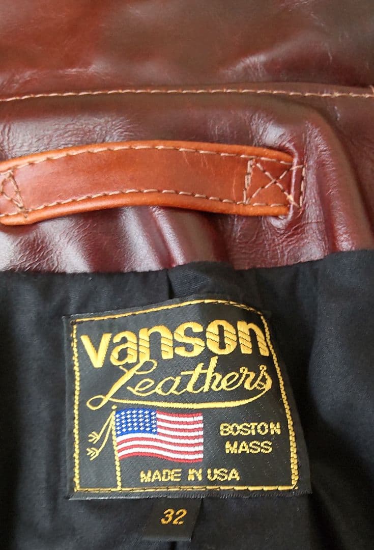 ☆希少サイズ32☆vansonシングルライダースジャケット オクタゴン