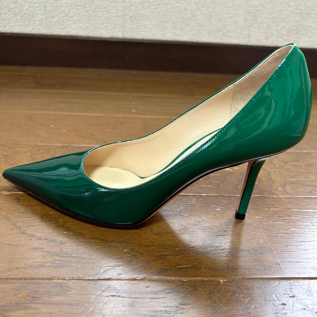 JIMMY CHOO ジミーチュウ グリーン ハイヒール 34.5