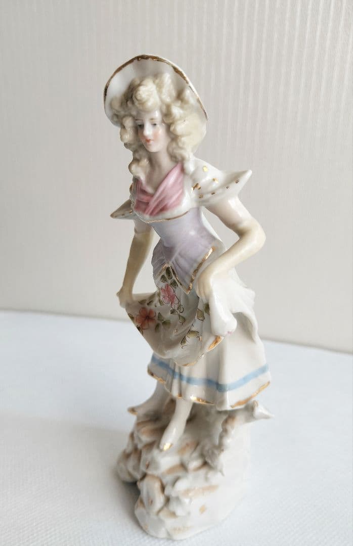 アンティーク ペア フィギュリン