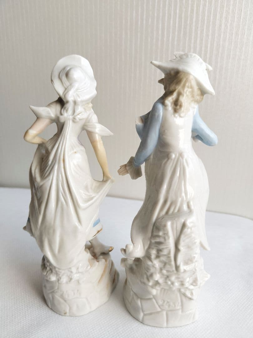 アンティーク ペア フィギュリン