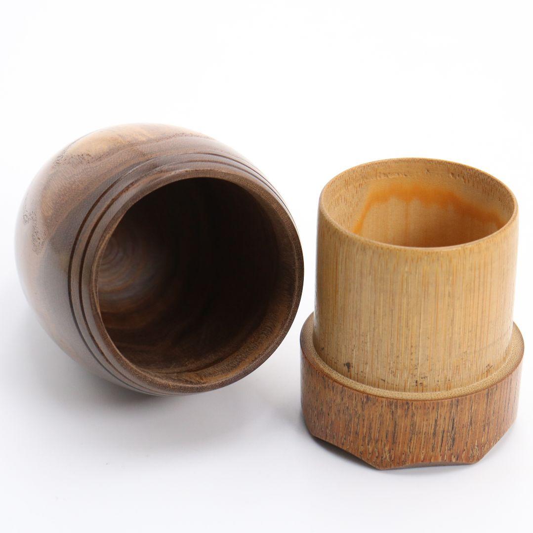 桑 柳子莨壷 喫煙具 煙草入 茶道具　V895　N8