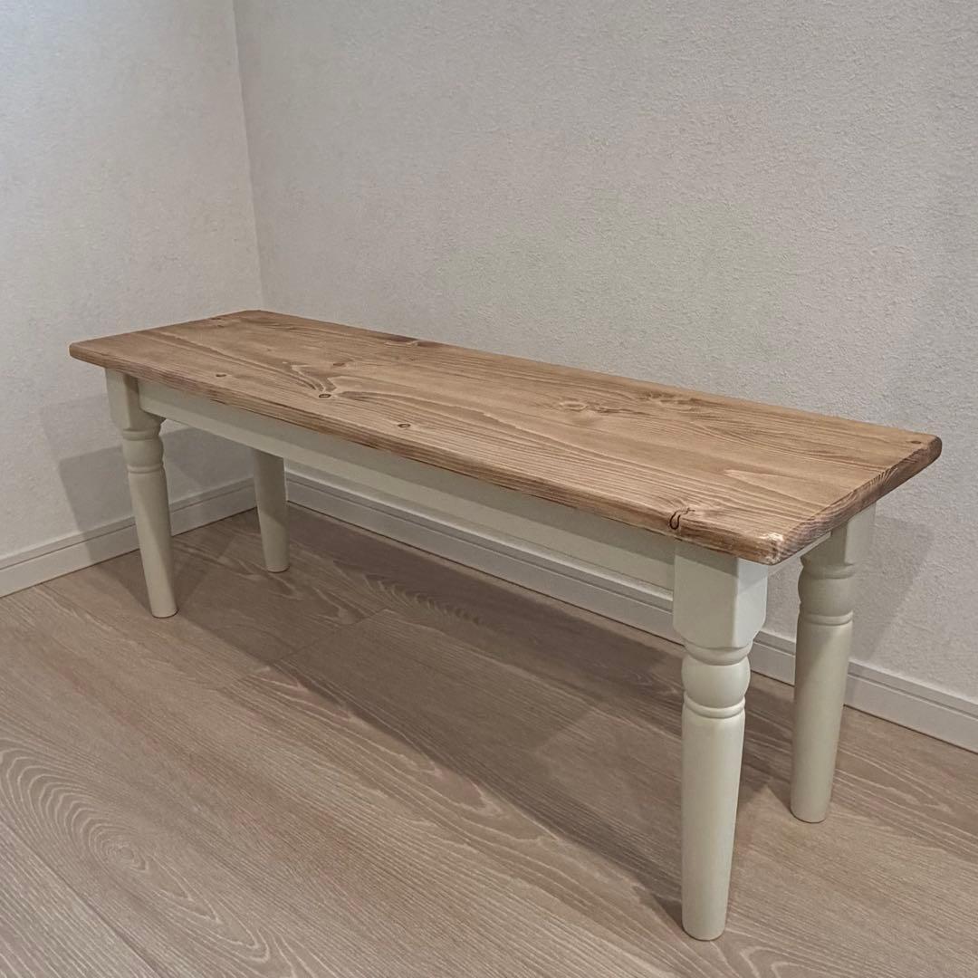 『1週間限定出品』フレンチカントリーダイニング4点セット　④ダイニングベンチ