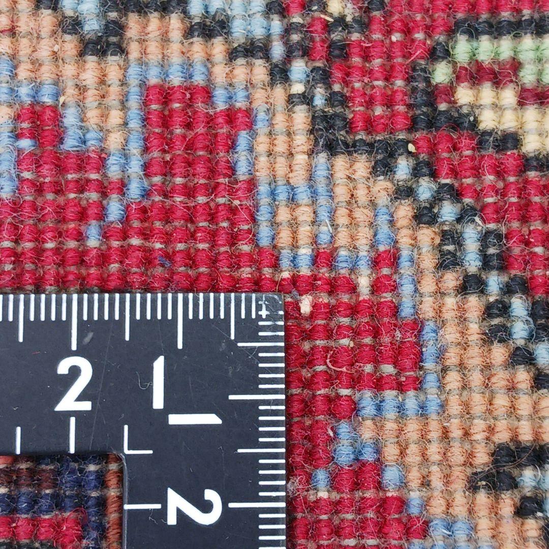 Y3286 トルコ絨毯 上質ウール 手織り 大判 216×296㎝ 小花柄