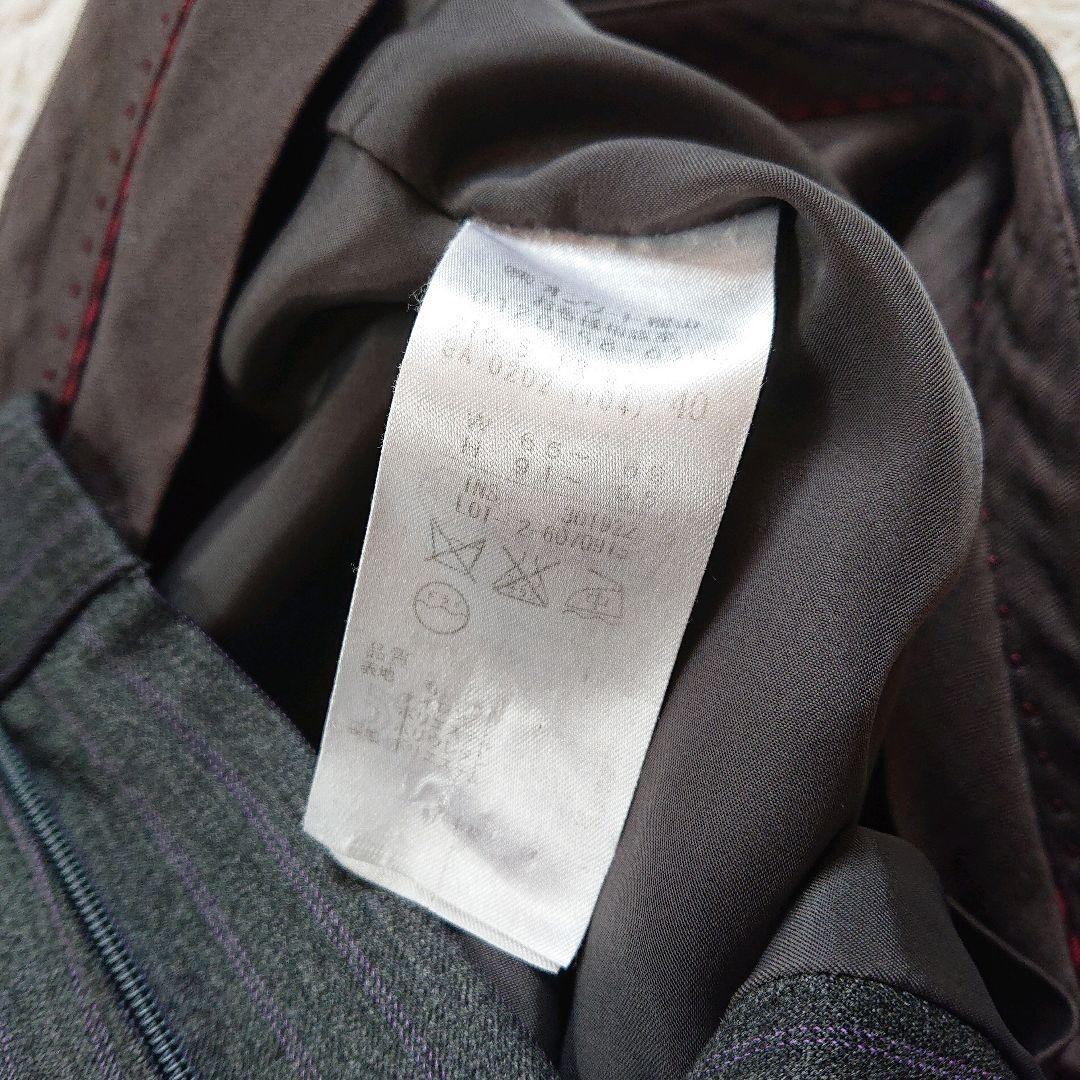 23区 バハリエ ヨーロッパ生地 パンツスーツ ストライプ 大きいサイズ 40