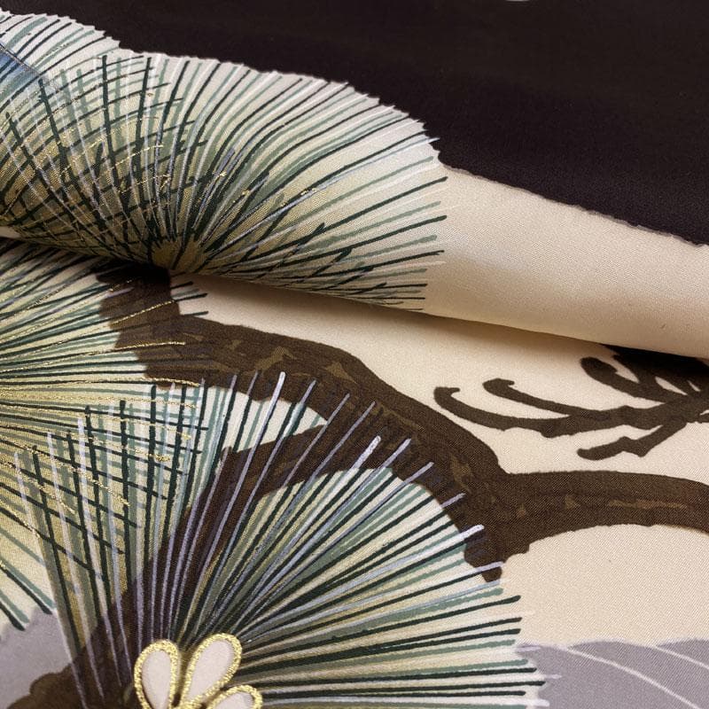 511ab9◎七五三 三歳 男の子 セミアンティーク着物&被布&長襦袢 黒◎