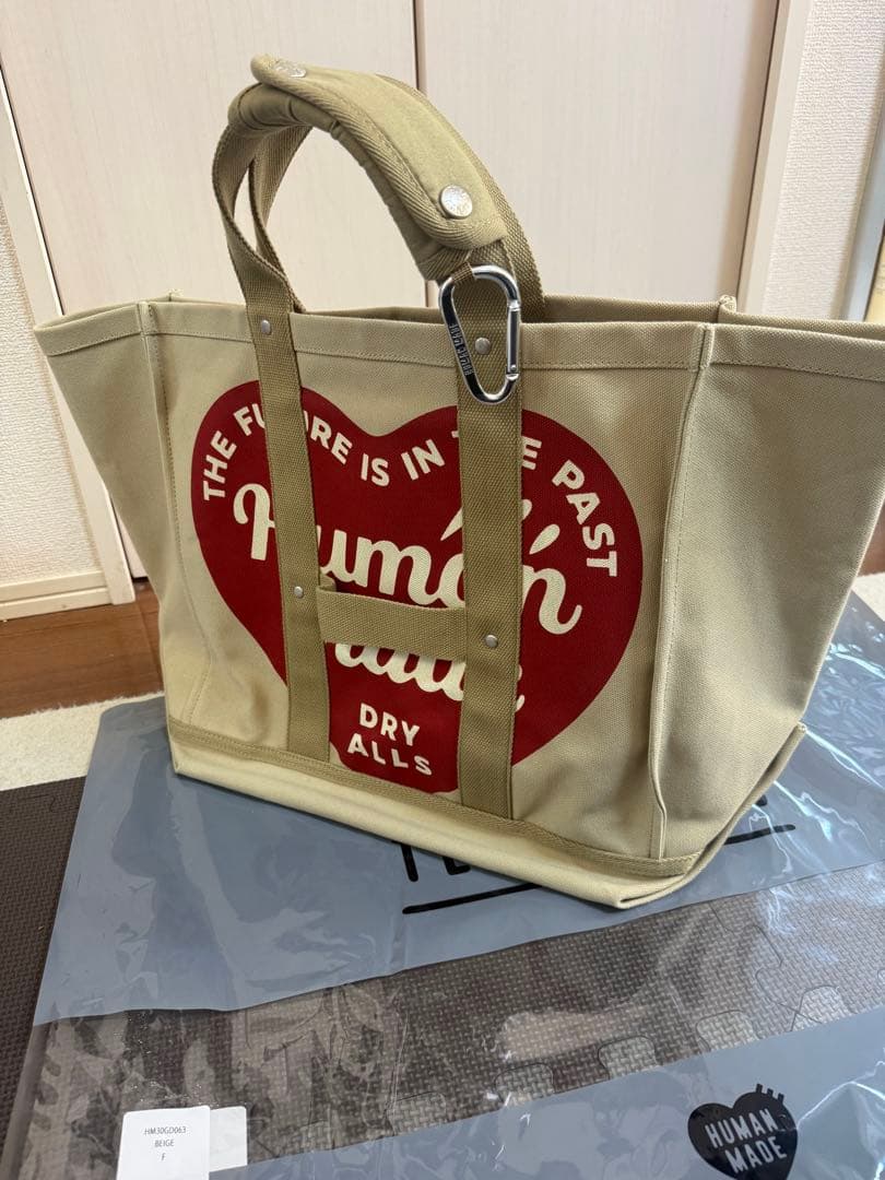 バッグ 2025AW HUMAN MADE TOTE BAG BEIGE