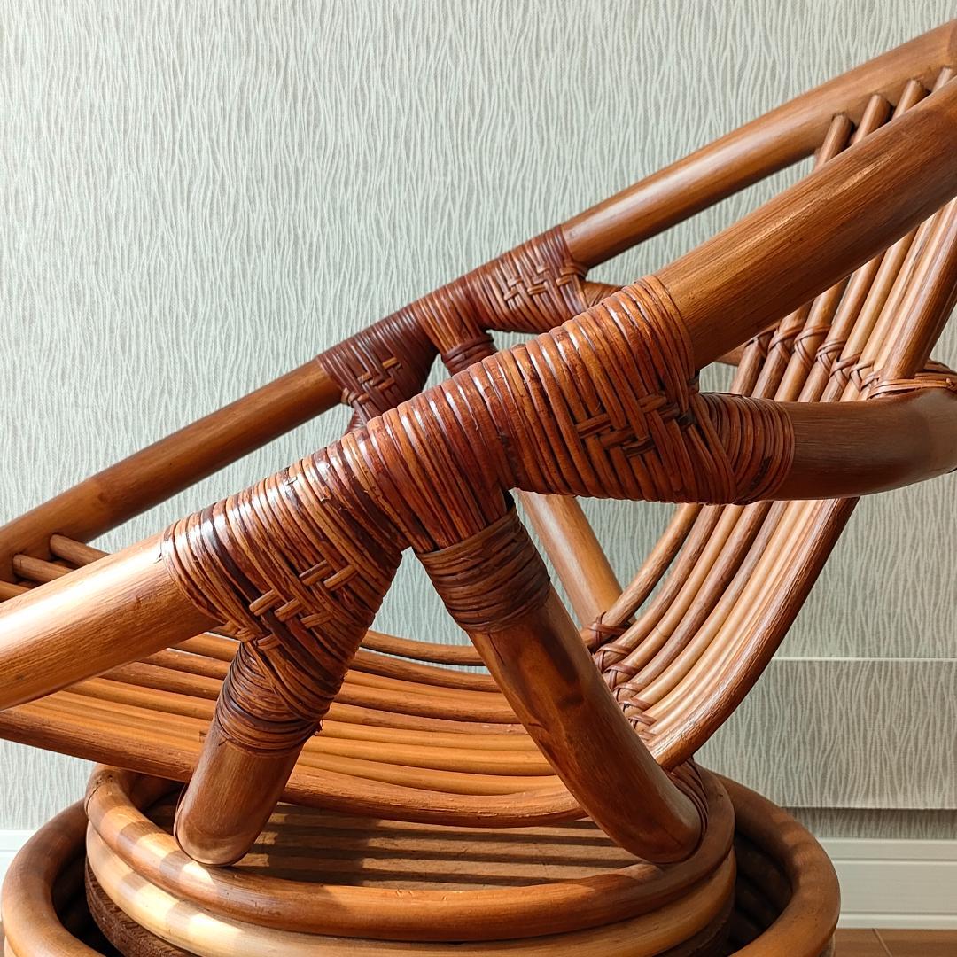 ラタン　ロッキングチェア　回転椅子　曲木椅子　パーソナルチェア