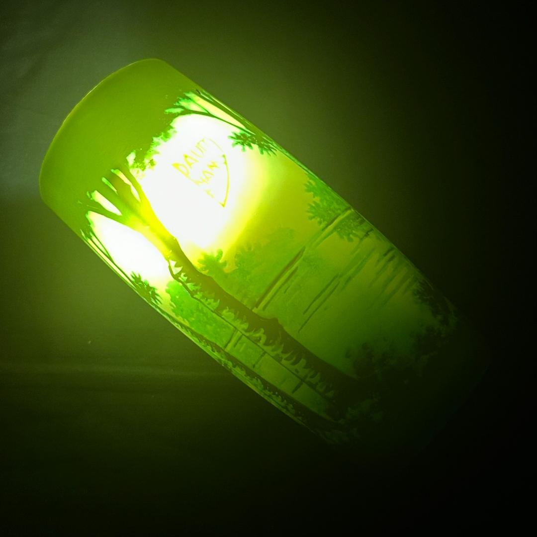 ドームナンシー 筒型 　卓上証明　高さ17.5cm 被せガラス　アンテルカレール